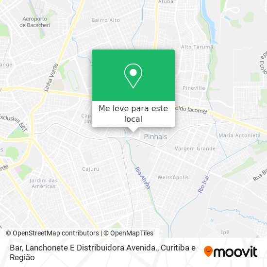 Bar, Lanchonete E Distribuidora Avenida. mapa