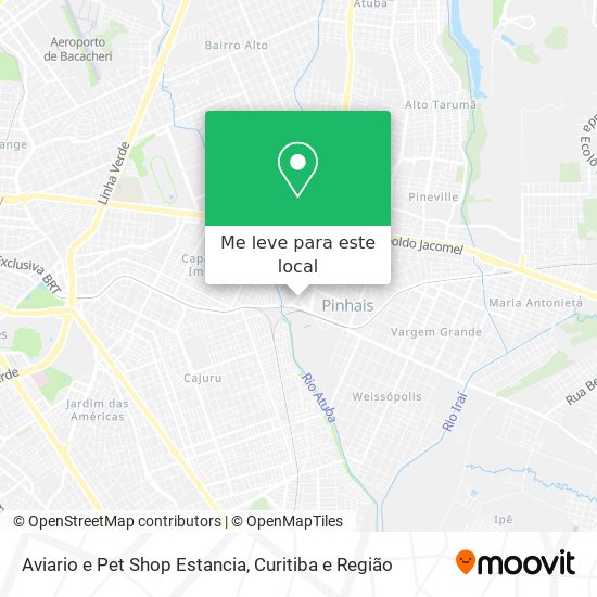 Aviario e Pet Shop Estancia mapa