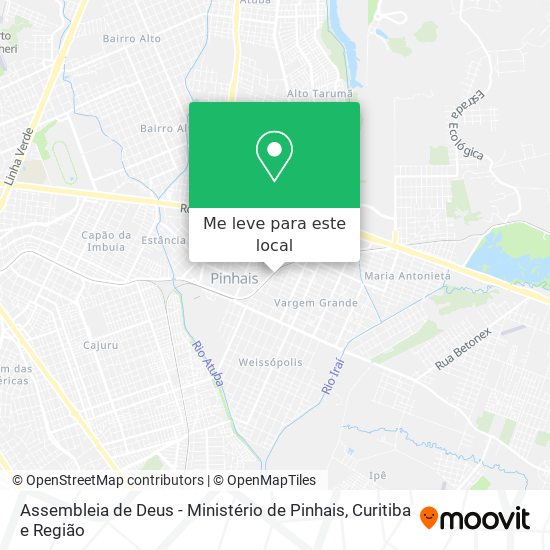 Assembleia de Deus - Ministério de Pinhais mapa