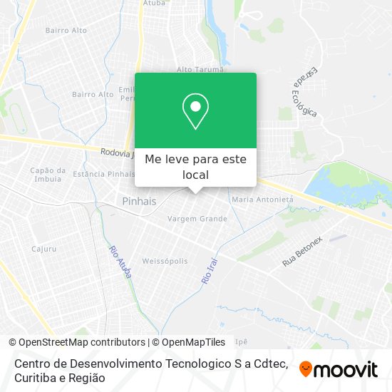 Centro de Desenvolvimento Tecnologico S a Cdtec mapa