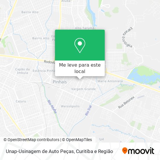 Unap-Usinagem de Auto Peças mapa