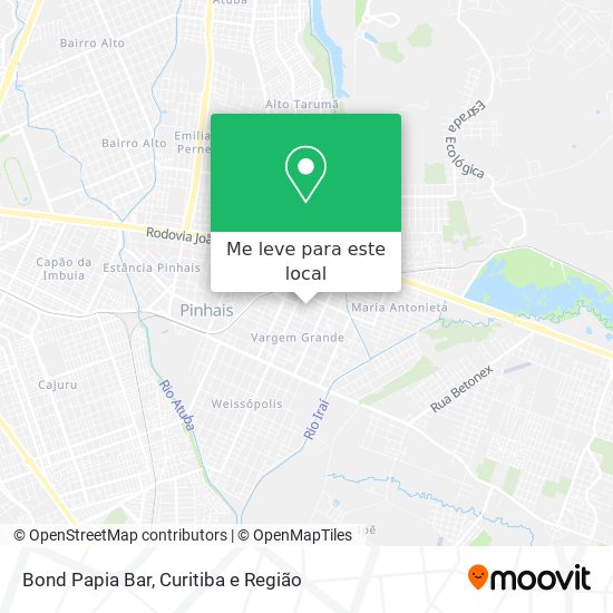 Bond Papia Bar mapa