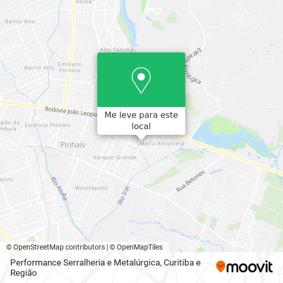 Performance Serralheria e Metalúrgica mapa