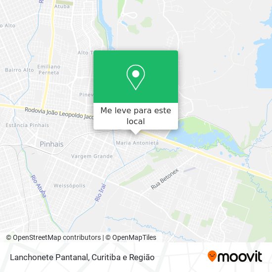 Lanchonete Pantanal mapa