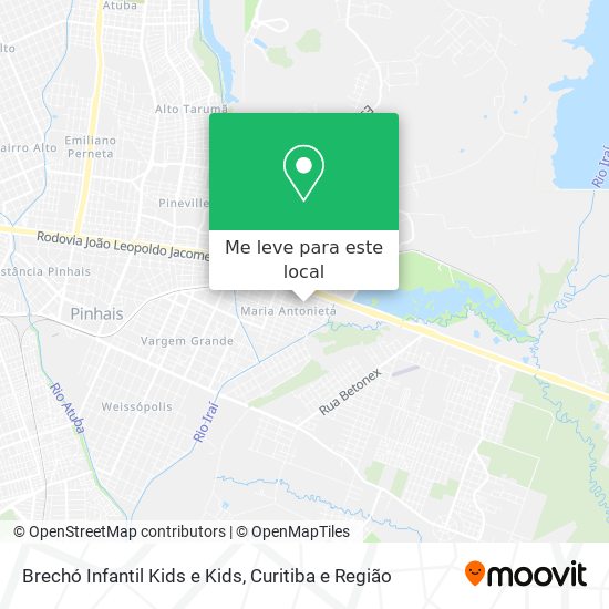 Brechó Infantil Kids e Kids mapa