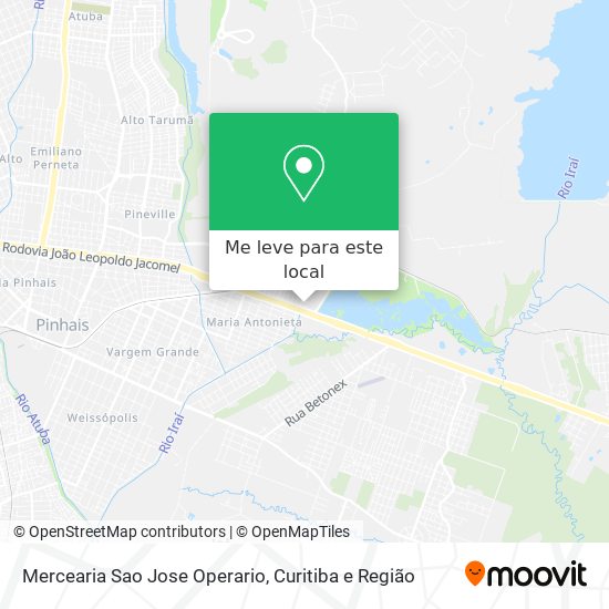 Mercearia Sao Jose Operario mapa