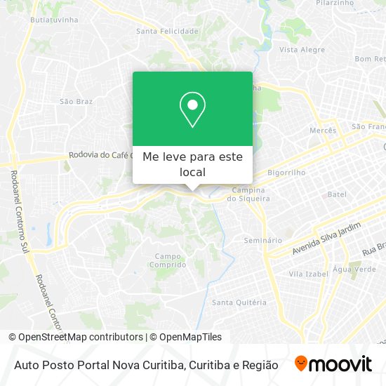 Auto Posto Portal Nova Curitiba mapa