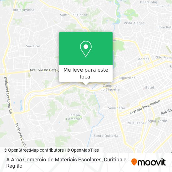 A Arca Comercio de Materiais Escolares mapa