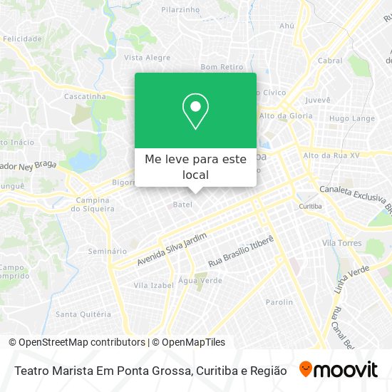 Teatro Marista Em Ponta Grossa mapa