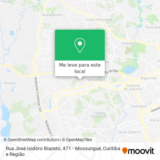 Rua José Isidóro Biazeto, 471 - Mossunguê mapa