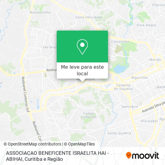 ASSOCIACAO BENEFICENTE ISRAELITA HAI - ABIHAI mapa