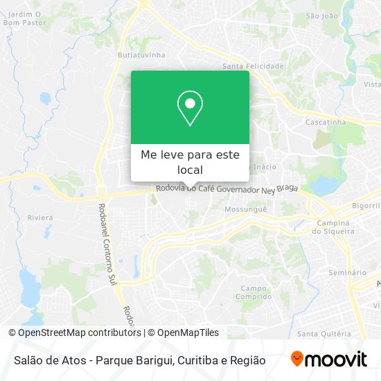 Salão de Atos - Parque Barigui mapa