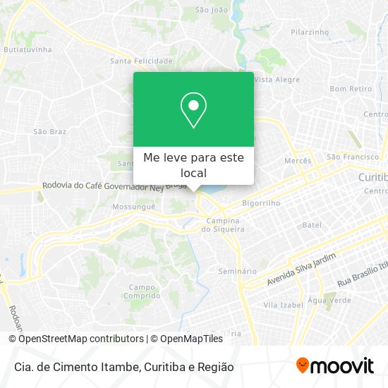 Cia. de Cimento Itambe mapa
