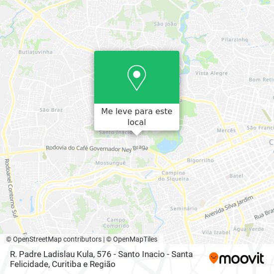 R. Padre Ladislau Kula, 576 - Santo Inacio - Santa Felicidade mapa
