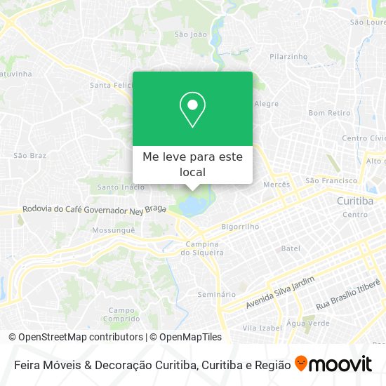 Feira Móveis & Decoração Curitiba mapa