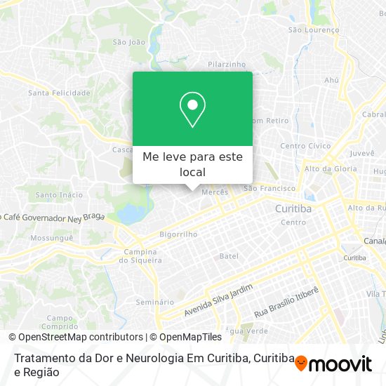 Tratamento da Dor e Neurologia Em Curitiba mapa