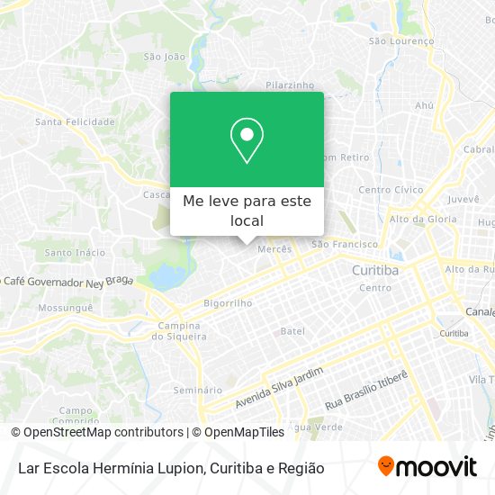 Lar Escola Hermínia Lupion mapa