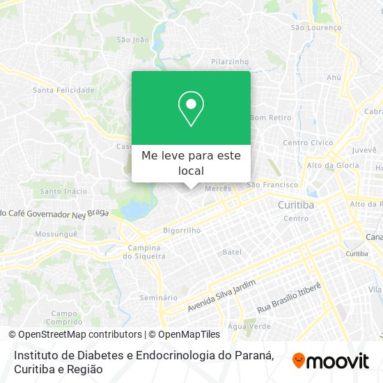 Instituto de Diabetes e Endocrinologia do Paraná mapa