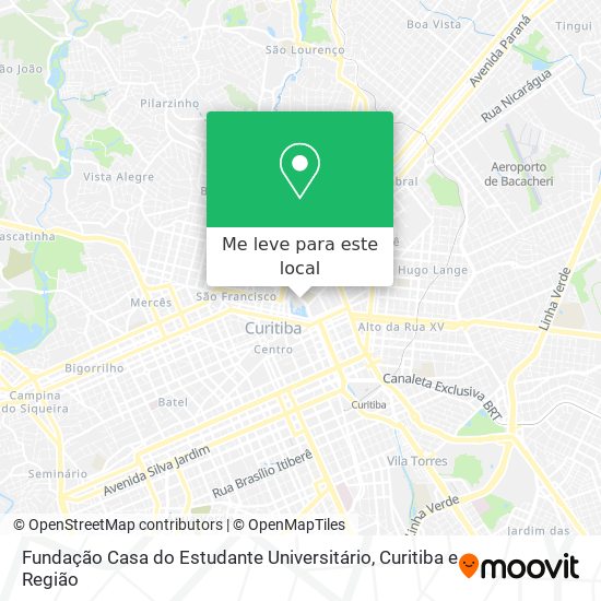Fundação Casa do Estudante Universitário mapa