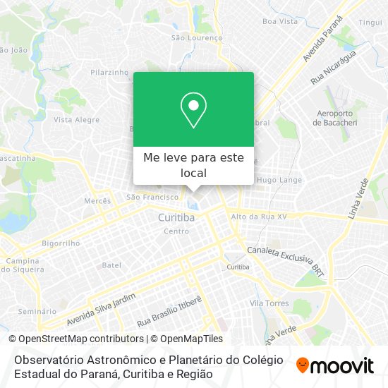 Observatório Astronômico e Planetário do Colégio Estadual do Paraná mapa