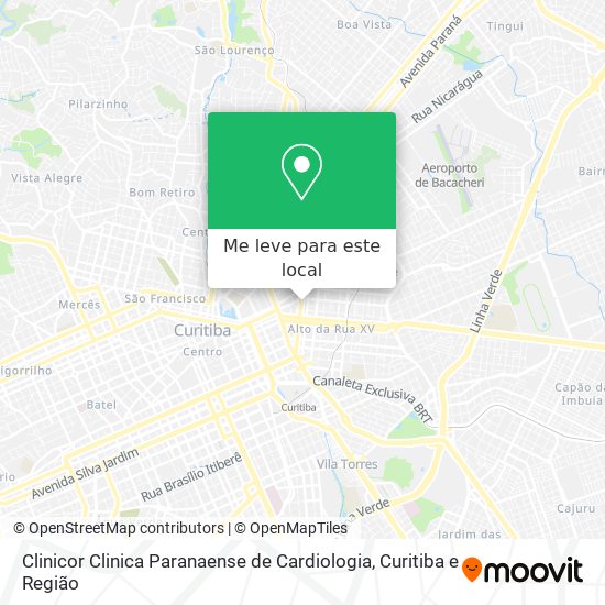 Clinicor Clinica Paranaense de Cardiologia mapa