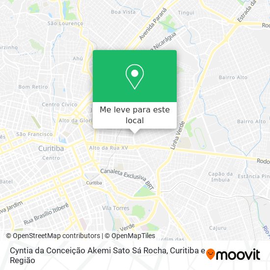 Cyntia da Conceição Akemi Sato Sá Rocha mapa