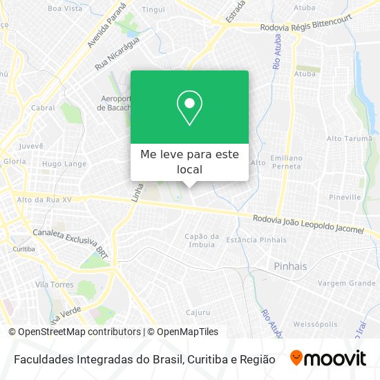 Faculdades Integradas do Brasil mapa