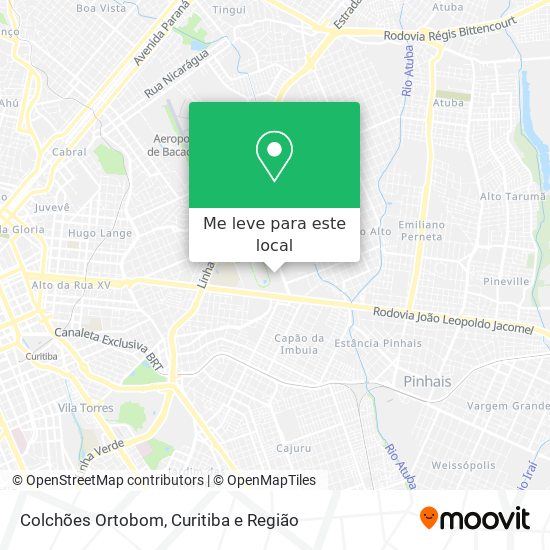 Colchões Ortobom mapa