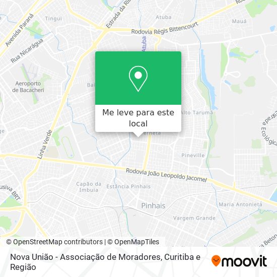 Nova União - Associação de Moradores mapa