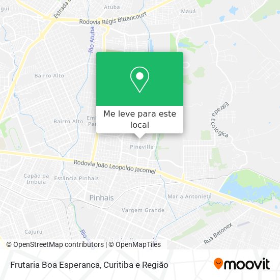 Frutaria Boa Esperanca mapa