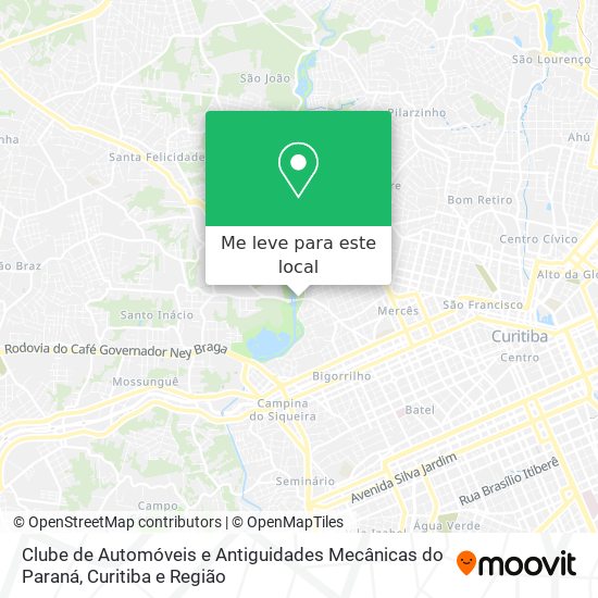 Clube de Automóveis e Antiguidades Mecânicas do Paraná mapa
