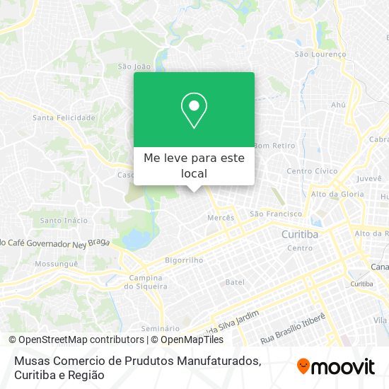 Musas Comercio de Prudutos Manufaturados mapa