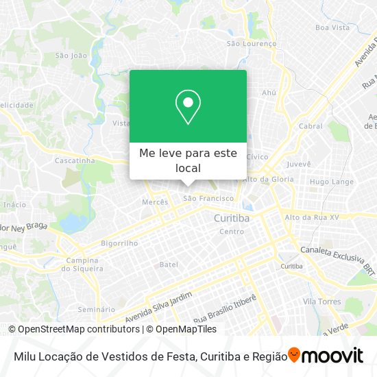 Milu Locação de Vestidos de Festa mapa