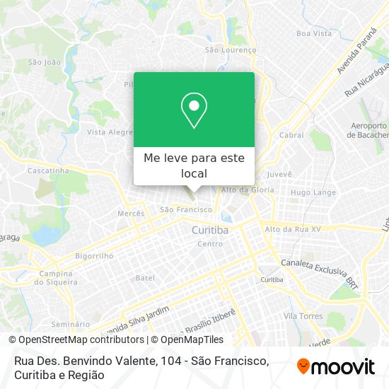 Rua Des. Benvindo Valente, 104 - São Francisco mapa