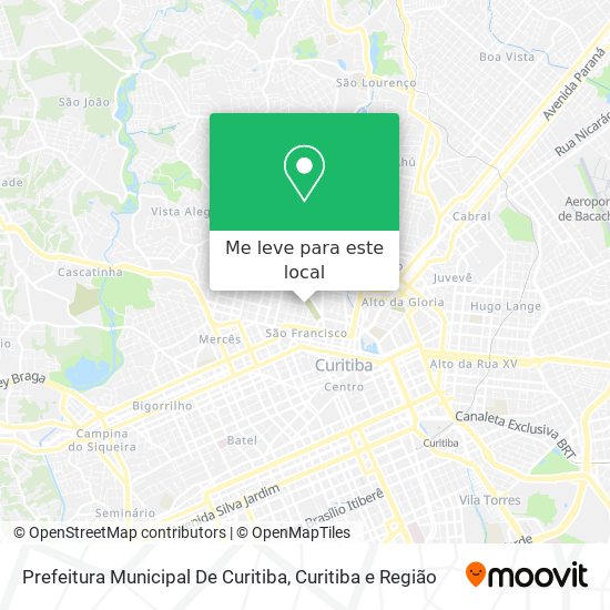 Prefeitura Municipal De Curitiba mapa