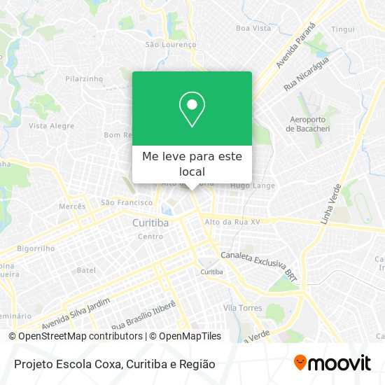 Projeto Escola Coxa mapa