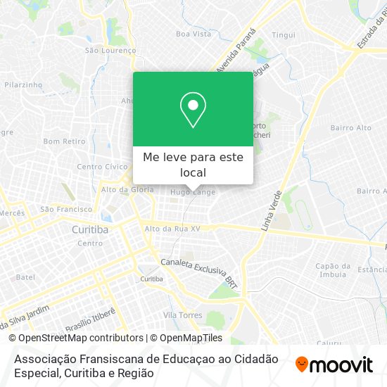 Associação Fransiscana de Educaçao ao Cidadão Especial mapa