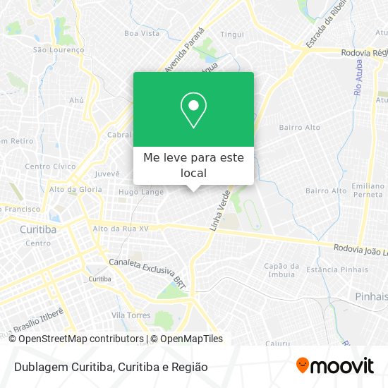 Dublagem Curitiba mapa