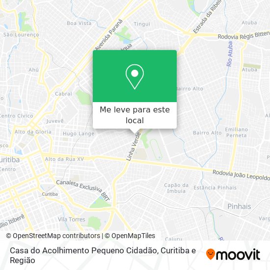 Casa do Acolhimento Pequeno Cidadão mapa
