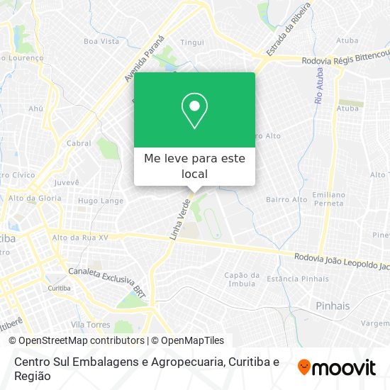 Centro Sul Embalagens e Agropecuaria mapa