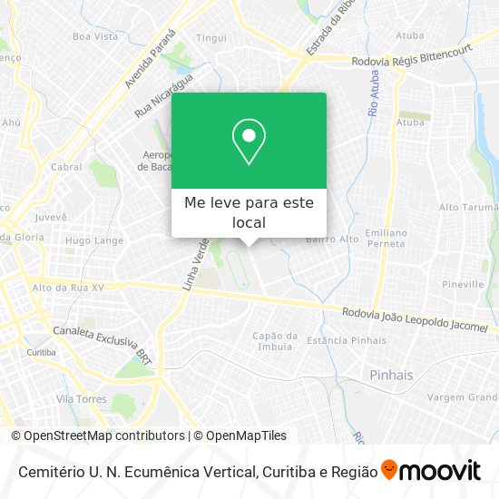 Cemitério U. N. Ecumênica Vertical mapa