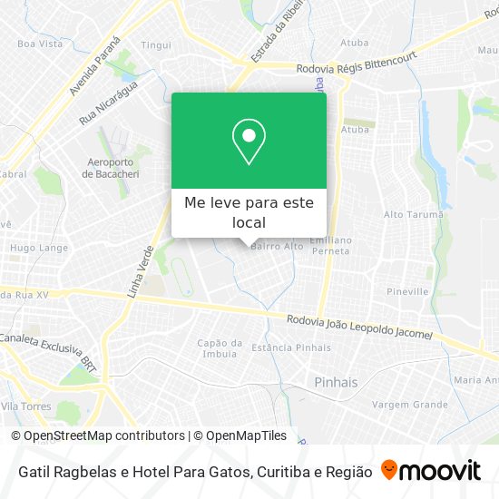 Gatil Ragbelas e Hotel Para Gatos mapa