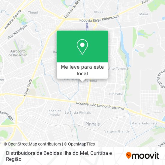 Distribuidora de Bebidas Ilha do Mel mapa