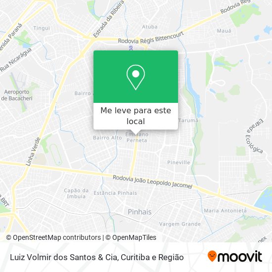 Luiz Volmir dos Santos & Cia mapa