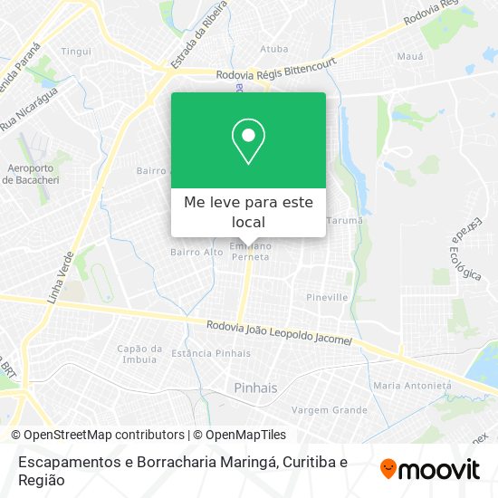 Escapamentos e Borracharia Maringá mapa