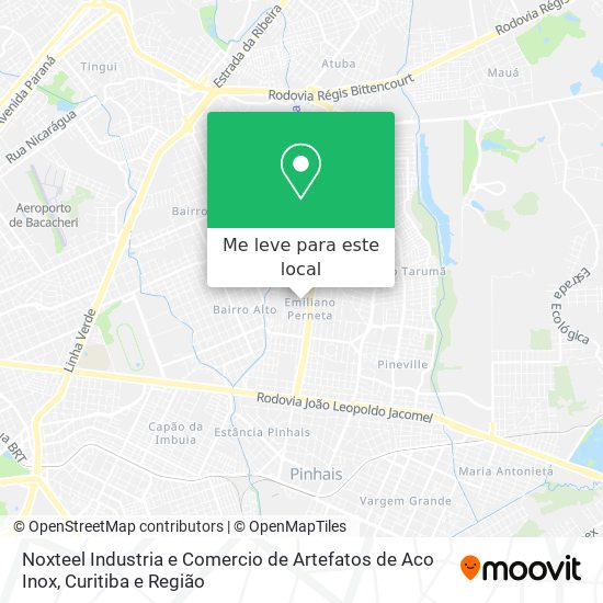 Noxteel Industria e Comercio de Artefatos de Aco Inox mapa
