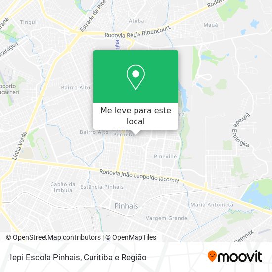 Iepi Escola Pinhais mapa