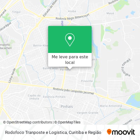 Rodofoco Tranposte e Logística mapa