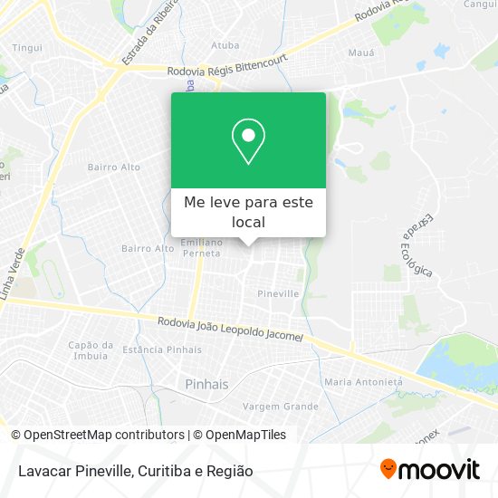 Lavacar Pineville mapa