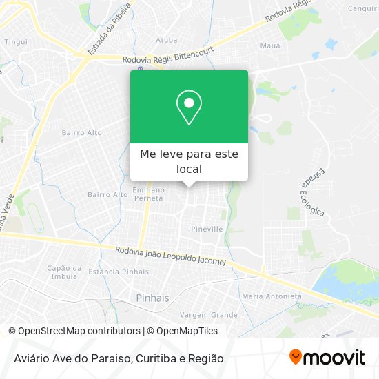 Aviário Ave do Paraiso mapa